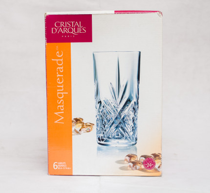 Cristal D'Arques Masquerade Crystal Drink Goblet Glasses