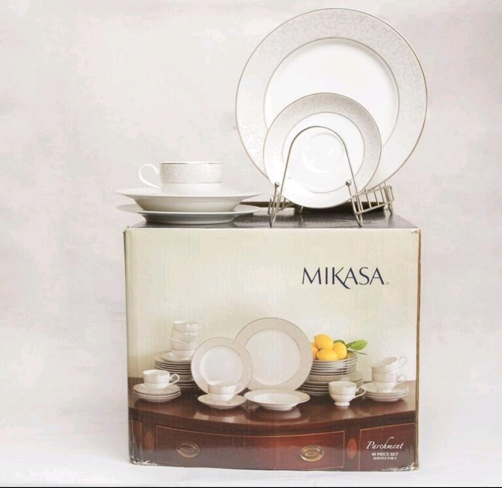 Mikasa Parchment 40 Piece Dinner Set Mikasa 40-Piece Parchment Dinnerware Set - Image 1